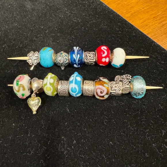 Jewelry - Pandora Like Colorful (17) Charms Multiple Designs/Patterns